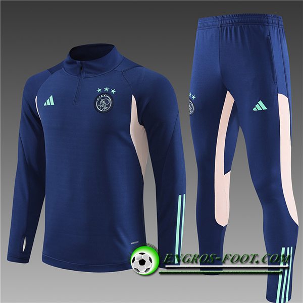 Ensemble Survetement de Foot Ajax Enfant Bleu Marine 2023/2024