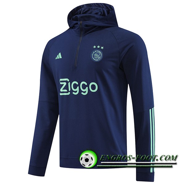 Sweatshirt Training Capuche Ajax Bleu Marine 2023/2024