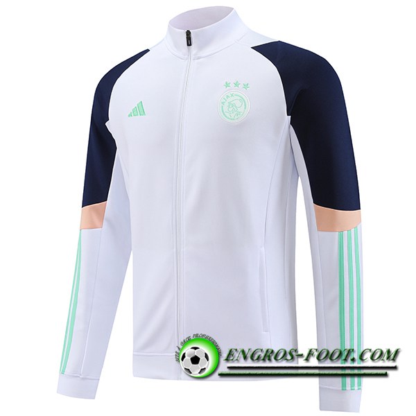 Veste Foot Ajax Blanc 2023/2024