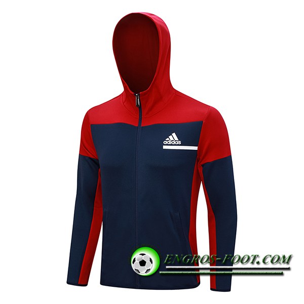 Veste A Capuche Adidas Bleu/Rouge 2023/2024