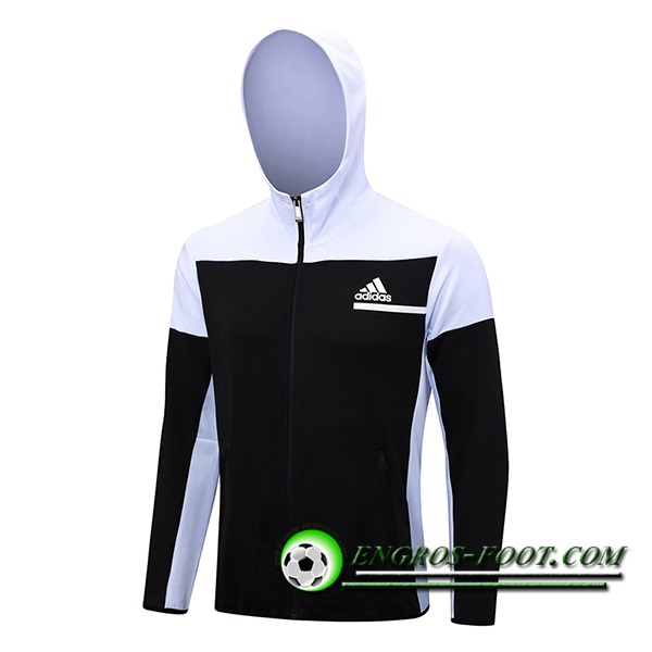 Veste A Capuche Adidas Noir/Blanc 2023/2024