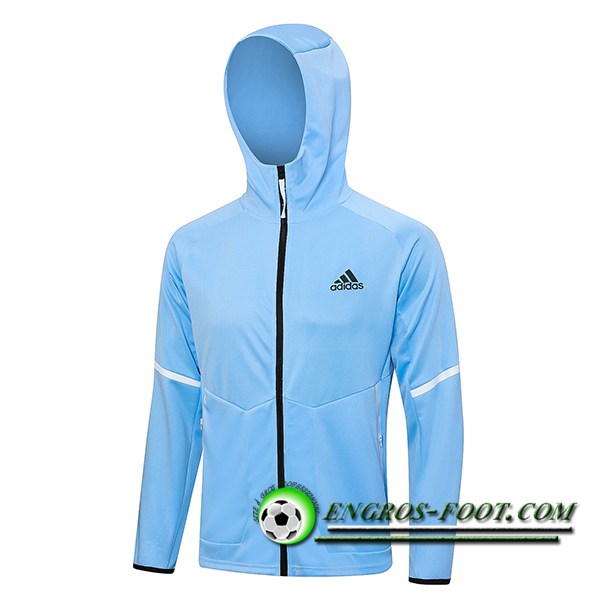 Veste A Capuche Adidas Bleu Clair 2023/2024