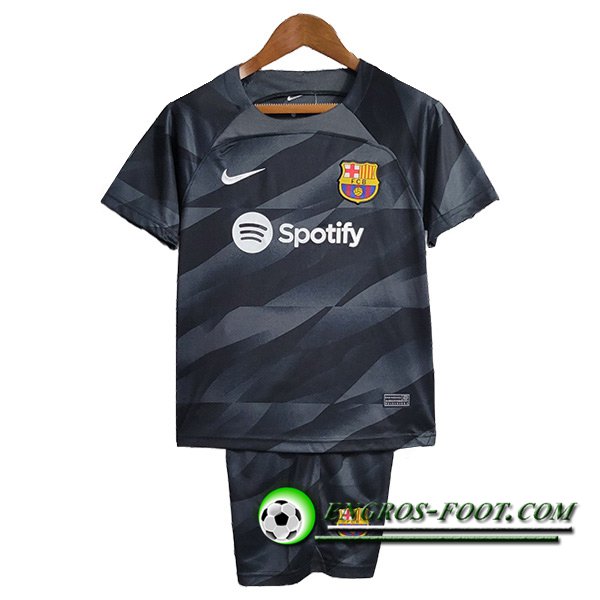 Maillot de Foot FC Barcelone Enfant Gardien de But Noir 2023/2024