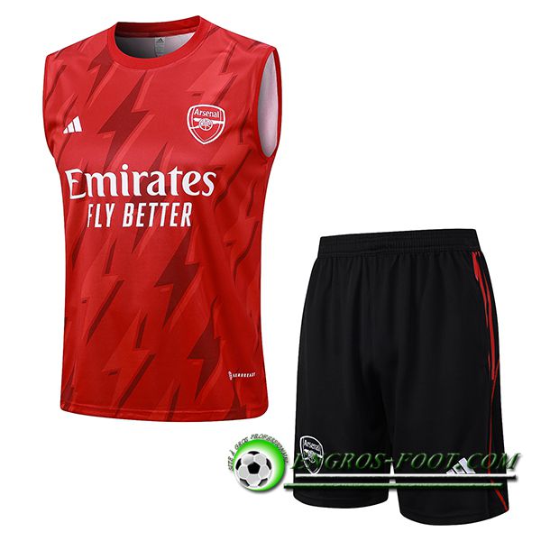 Ensemble Training Debardeur + Shorts Arsenal Rouge 2023/2024 -02