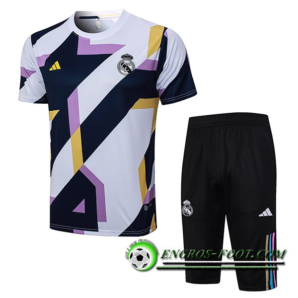 Ensemble Training T-Shirts + Shorts Real Madrid Blanc 2023/2024 -08