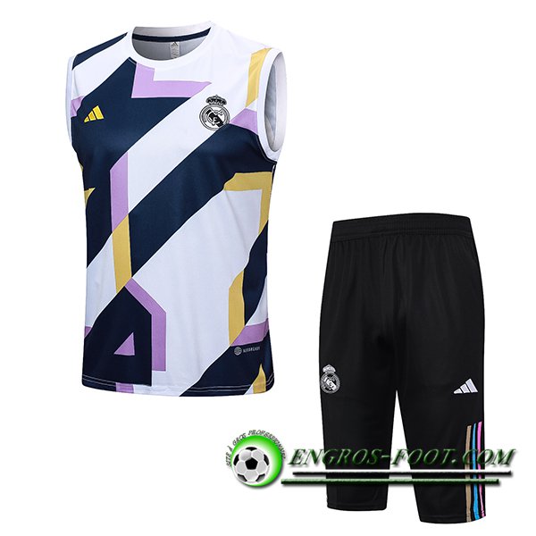 Ensemble Training Debardeur + Shorts Real Madrid Blanc 2023/2024 -05