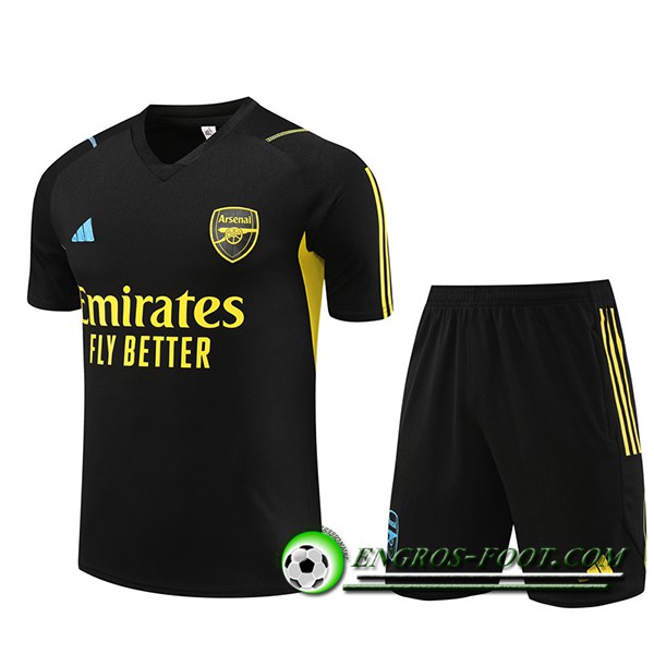 Ensemble Training T-Shirts + Shorts Arsenal Noir 2023/2024 -04