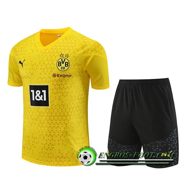 Ensemble Training T-Shirts + Shorts Dortmund Jaune 2023/2024 -02