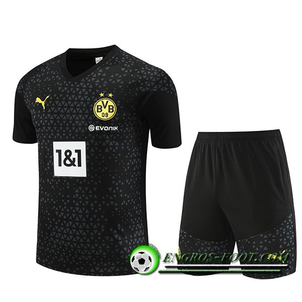 Ensemble Training T-Shirts + Shorts Dortmund Noir 2023/2024 -02