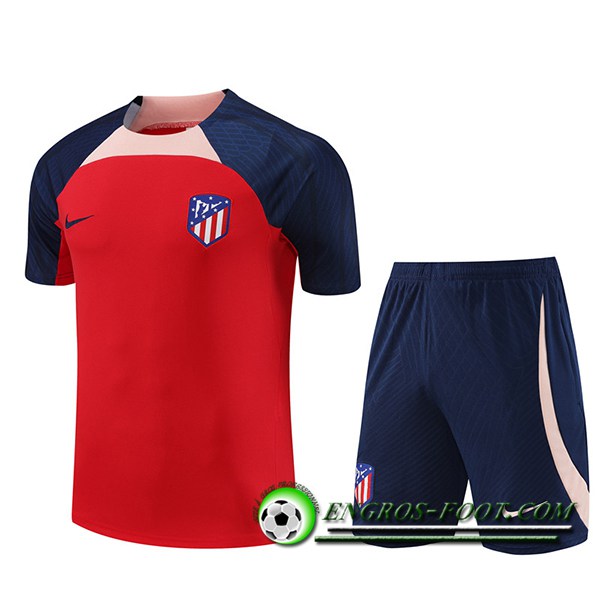 Ensemble Training T-Shirts + Shorts Atletico Madrid Rouge 2023/2024 -03