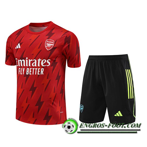 Ensemble Training T-Shirts + Shorts Arsenal Rouge 2023/2024 -04