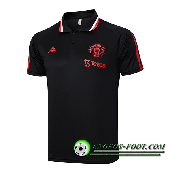 Polo Foot Manchester United Noir 2023/2024