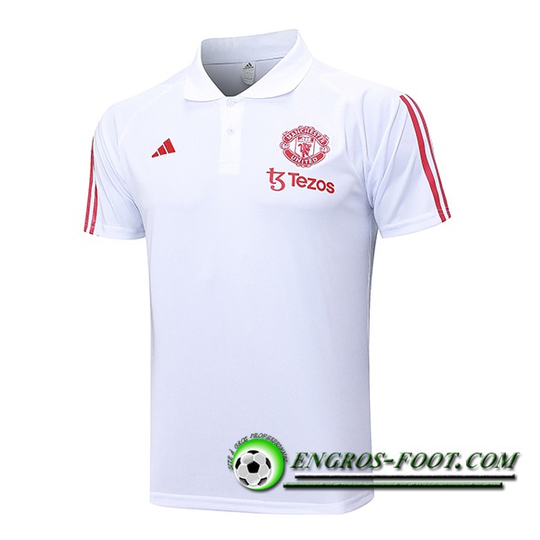 Polo Foot Manchester United Blanc 2023/2024 -05