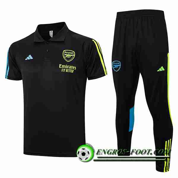 Ensemble Polo Foot Arsenal Noir 2023/2024