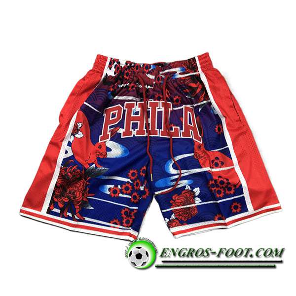 Shorts NBA Philadelphia 76ers 2023/24 Rouge/Bleu