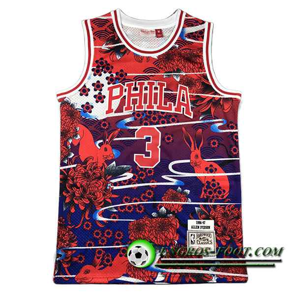 Maillot Philadelphia 76ers (IVERSON #3) 2023/24 Rouge