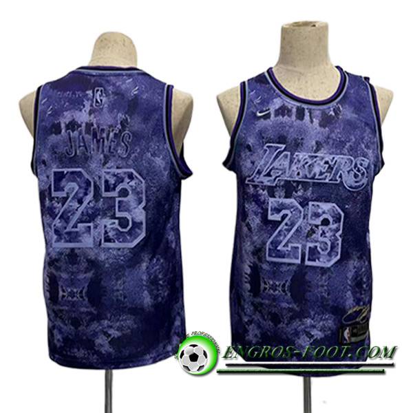 Maillot Los Angeles Lakers (JAMES #23) 2023/24 Pourpre