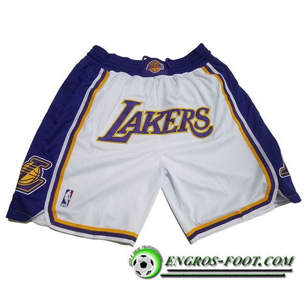 Shorts NBA Los Angeles Lakers 2023/24 Blanc/Bleu