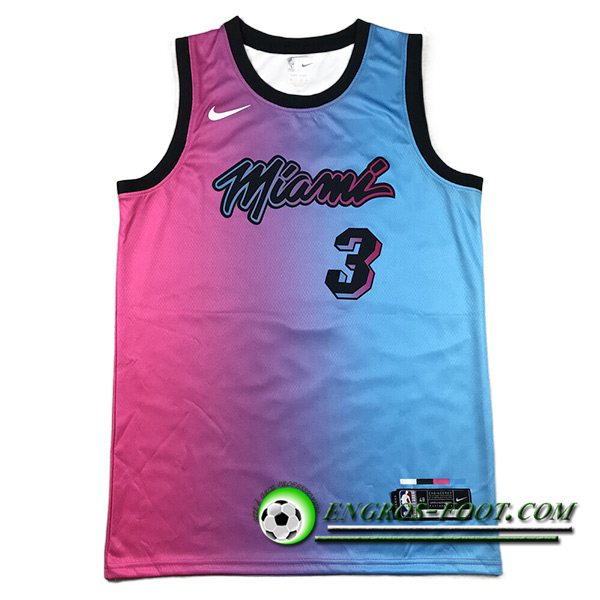 Maillot Miami Heat (WADE #3) 2023/24 Bleu/Pourpre