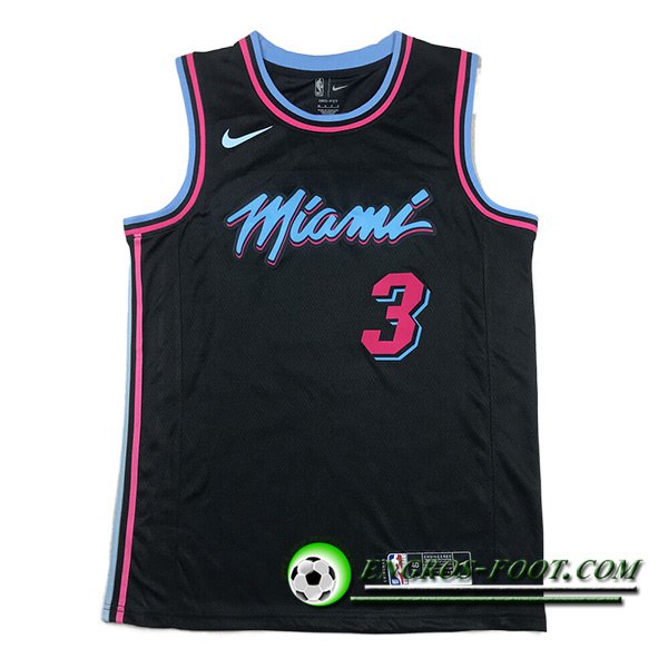 Maillot Miami Heat (WADE #3) 2023/24 Noir -07