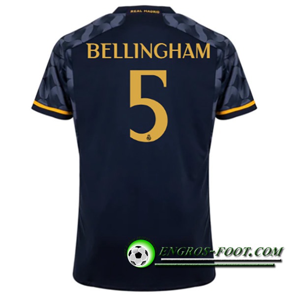 Maillot de Foot Real Madrid (BELLINGHAM #5) 2023/2024 Exterieur