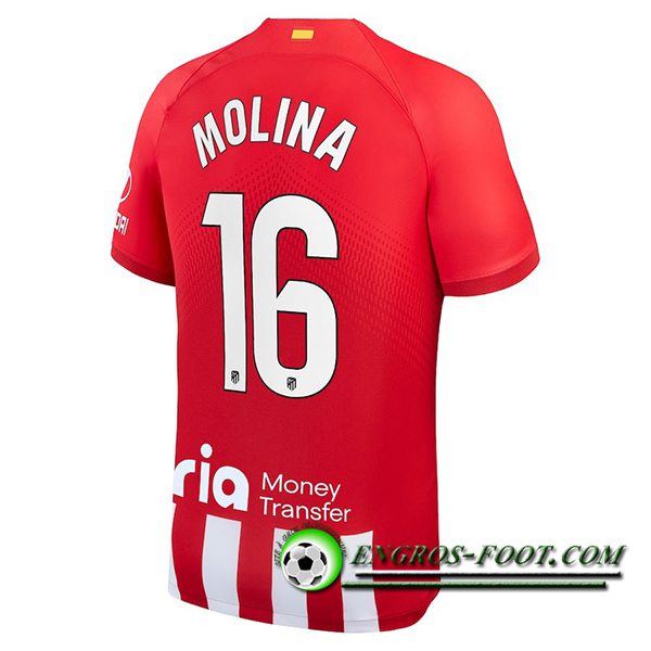 Maillot de Foot Atletico Madrid (NAHUEL MOLINA #16) 2023/2024 Domicile