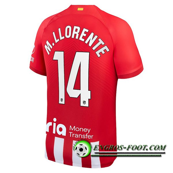 Maillot de Foot Atletico Madrid (M. LLORENTE #14) 2023/2024 Domicile