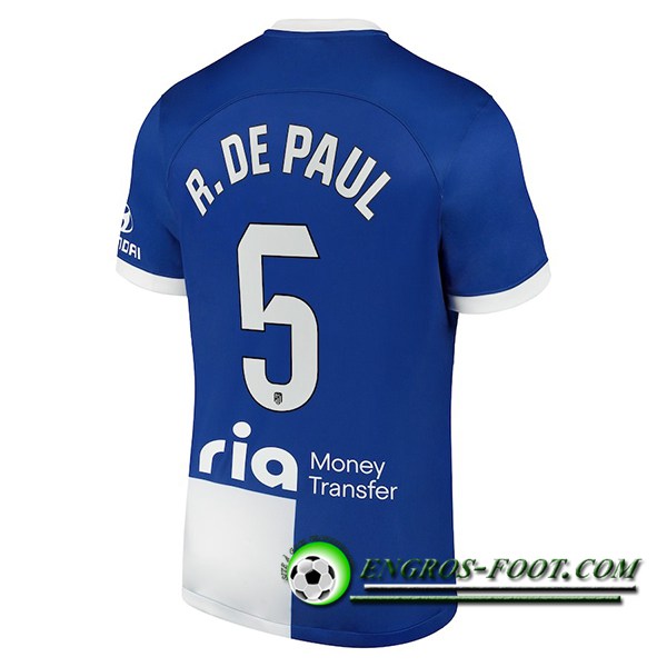 Maillot de Foot Atletico Madrid (R. DE PAUL #5) 2023/2024 Exterieur