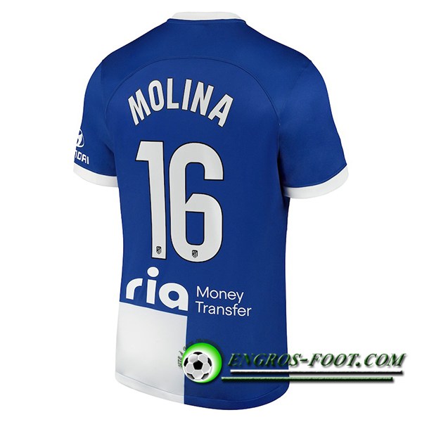 Maillot de Foot Atletico Madrid (NAHUEL MOLINA #16) 2023/2024 Exterieur