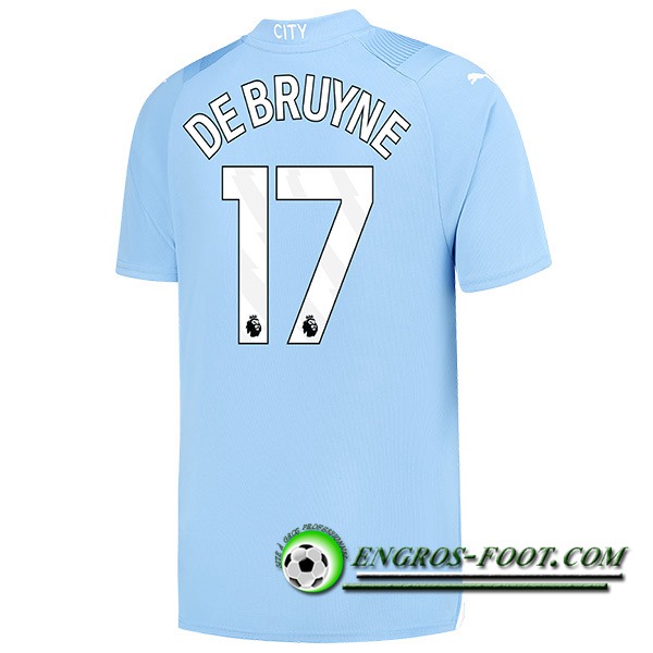 Maillot de Foot Manchester City (DE BRUYNE #17) 2023/2024 Domicile