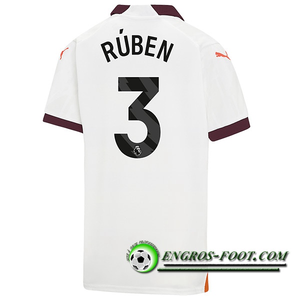 Maillot de Foot Manchester City (RÚBEN #3) 2023/2024 Exterieur