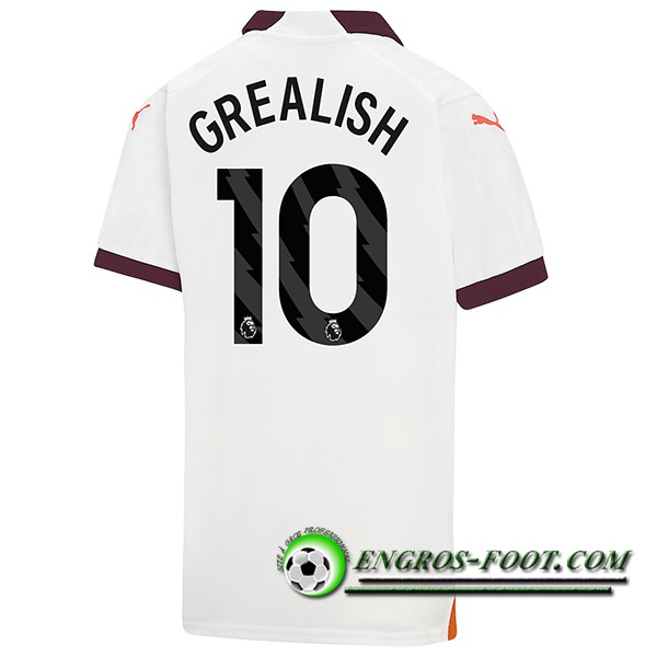 Maillot de Foot Manchester City (GREALISH #10) 2023/2024 Exterieur