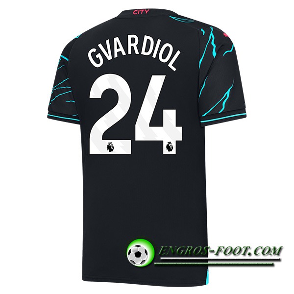 Maillot de Foot Manchester City (GVARDIOL #24) 2023/2024 Third