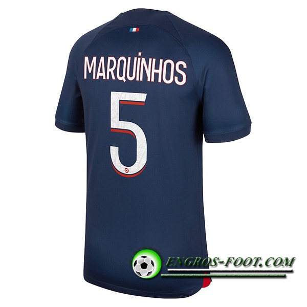 Maillot de Foot PSG (MARQUINHOS #5) 2023/2024 Domicile