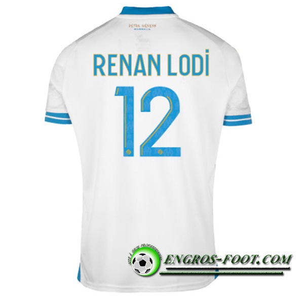 Maillot de Foot Marseille (RENAN LODI #12) 2023/2024 Domicile