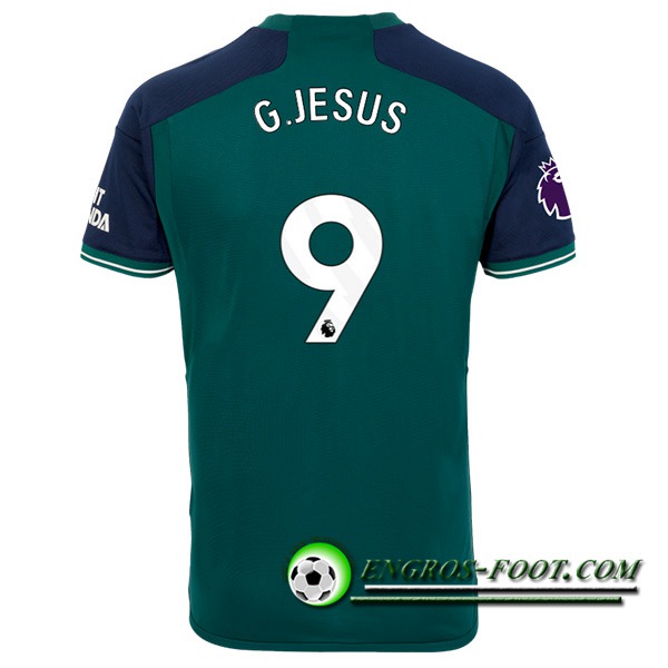 Maillot de Foot Arsenal (G.JESUS #9) 2023/2024 Third