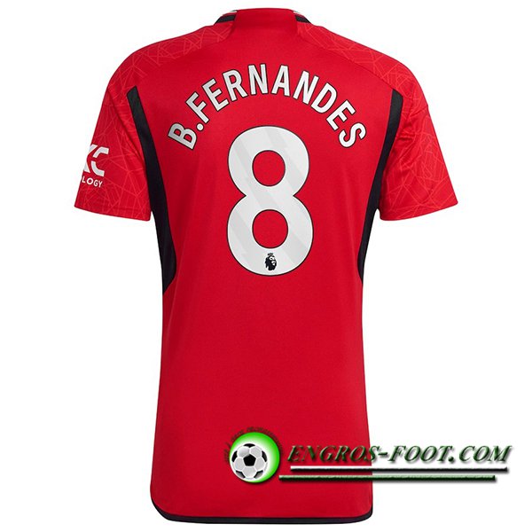 Maillot de Foot Manchester United (B. FERNANDES #8) 2023/2024 Domicile