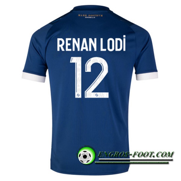 Maillot de Foot Marseille (RENAN LODI #12) 2023/2024 Exterieur