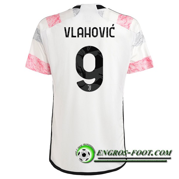 Maillot de Foot Juventus (VLAHOVIC #9) 2023/2024 Exterieur