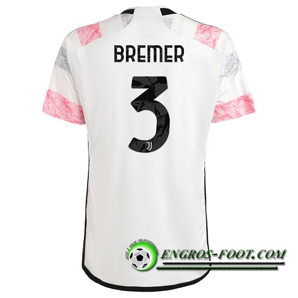 Maillot de Foot Juventus (BREMER #3) 2023/2024 Exterieur