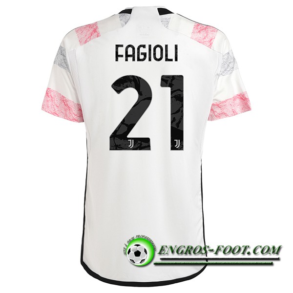 Maillot de Foot Juventus (FAGIOLI #21) 2023/2024 Exterieur