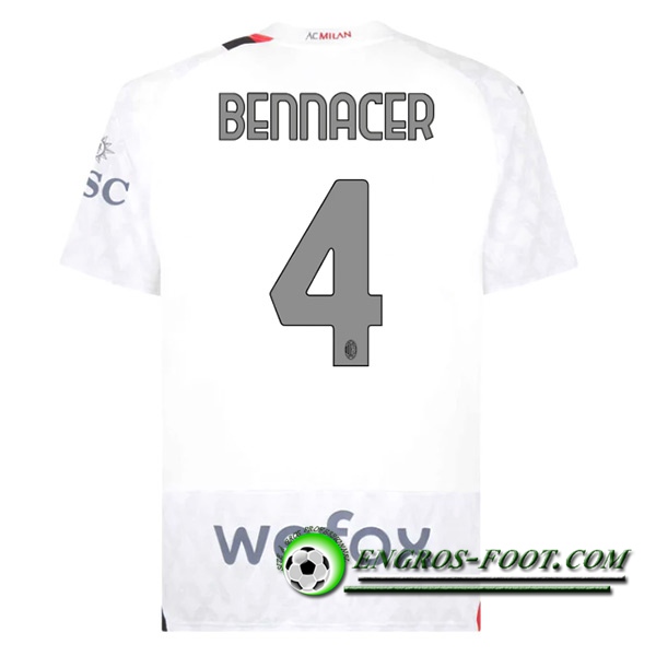 Maillot de Foot AC Milan (BENNACER #4) 2023/2024 Exterieur