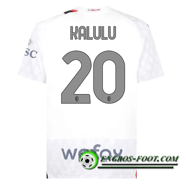 Maillot de Foot AC Milan (KALULU #20) 2023/2024 Exterieur