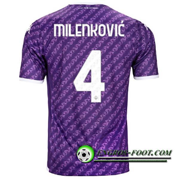 Maillot de Foot ACF Fiorentina (MILENKOVIC #4) 2023/2024 Domicile