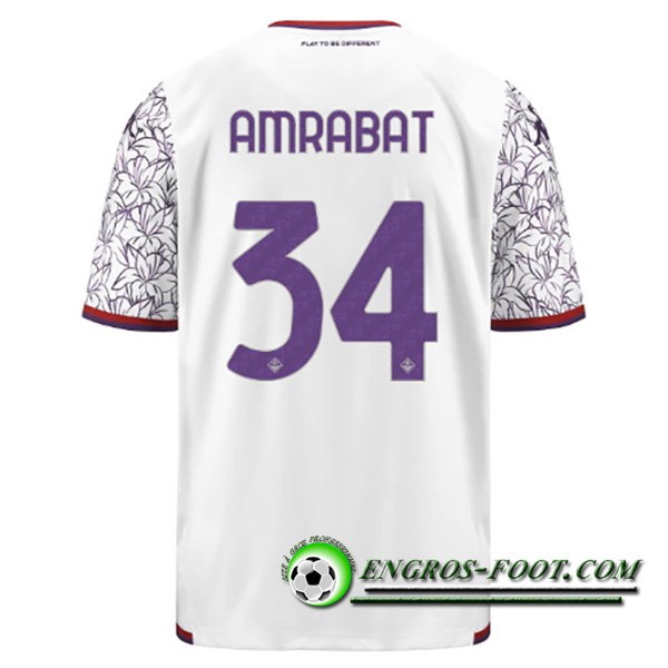 Maillot de Foot ACF Fiorentina (AMRABAT #34) 2023/2024 Exterieur