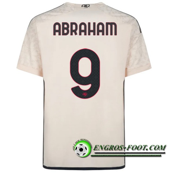 Maillot de Foot As Rome (ABRAHAM #9) 2023/2024 Exterieur