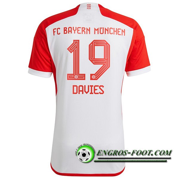 Maillot de Foot Bayern Munich (DAVIES #19) 2023/2024 Domicile