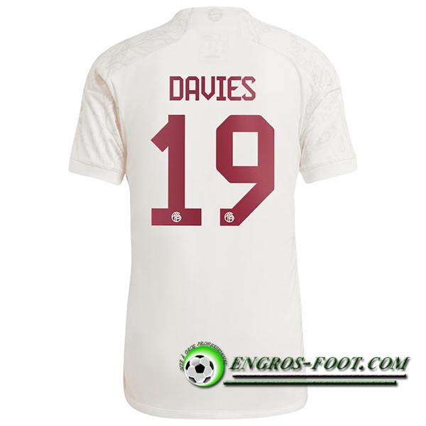 Maillot de Foot Bayern Munich (DAVIES #19) 2023/2024 Third