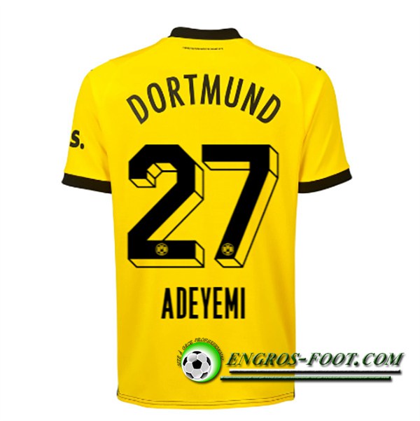 Maillot de Foot Dortmund BVB (ADEYEMI #27) 2023/2024 Domicile