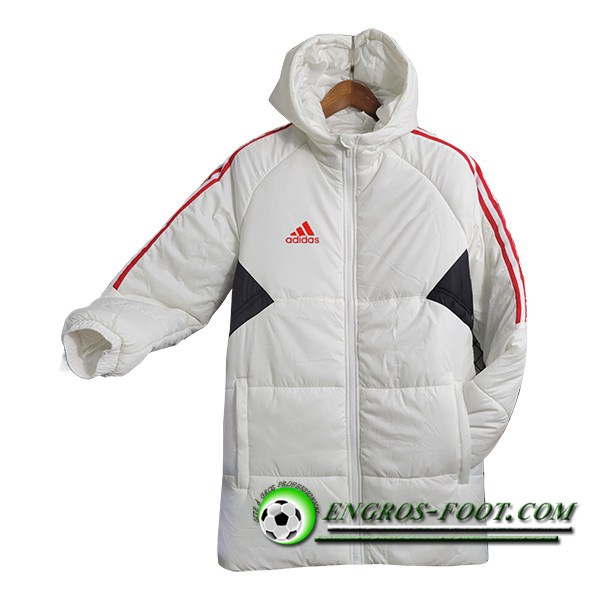 Nouveau Doudoune A Capuche Adidas Blanc 2023/2024